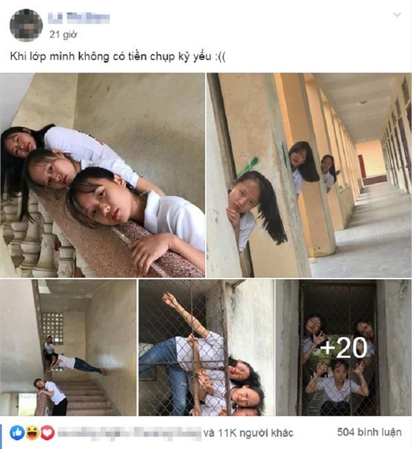 IQ vô cực của nhóm nữ sinh khi không có tiền chụp ảnh kỷ yếu: Đã không đẹp thì phải độc-1