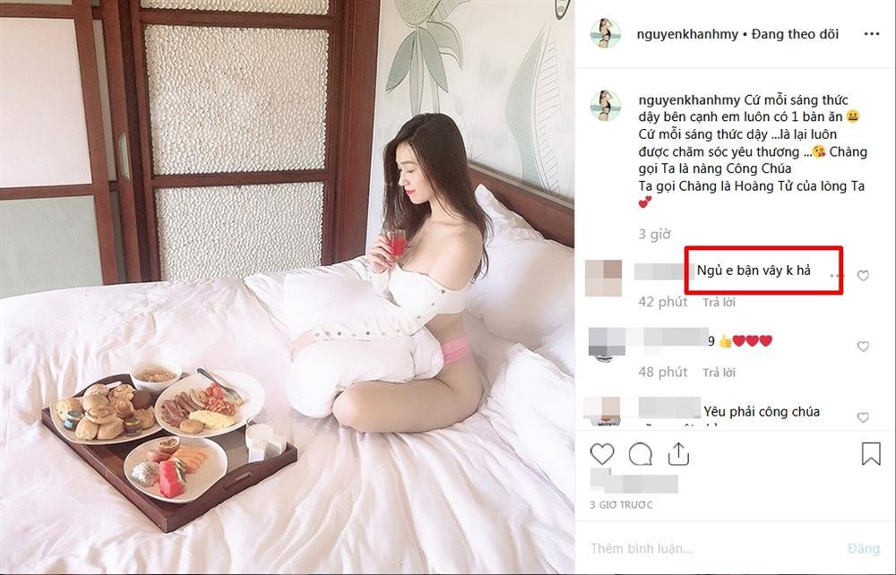 Khánh My khoe được bạn trai phục vụ tận giường nhưng ai nấy chỉ quan tâm tới đồ ngủ quá hot của cô ấy-2