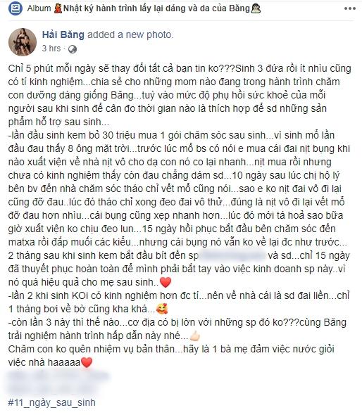 Hải Băng chia sẻ bí kíp lấy lại eo thon sau khi sinh con lần 3, bác sĩ kinh hãi vì phương pháp này có thể khiến mẹ bỉm sữa biến chứng nguy hiểm-2