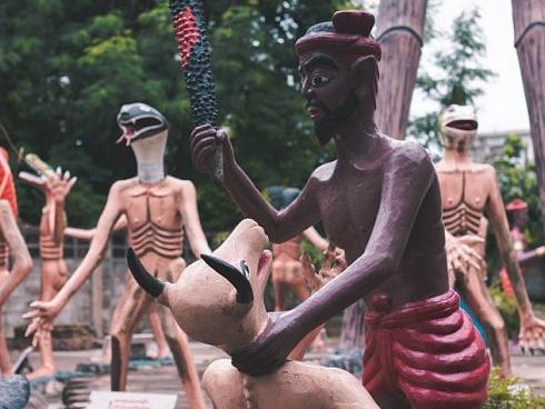 Vườn địa ngục khiến du khách ớn lạnh ở Thái Lan