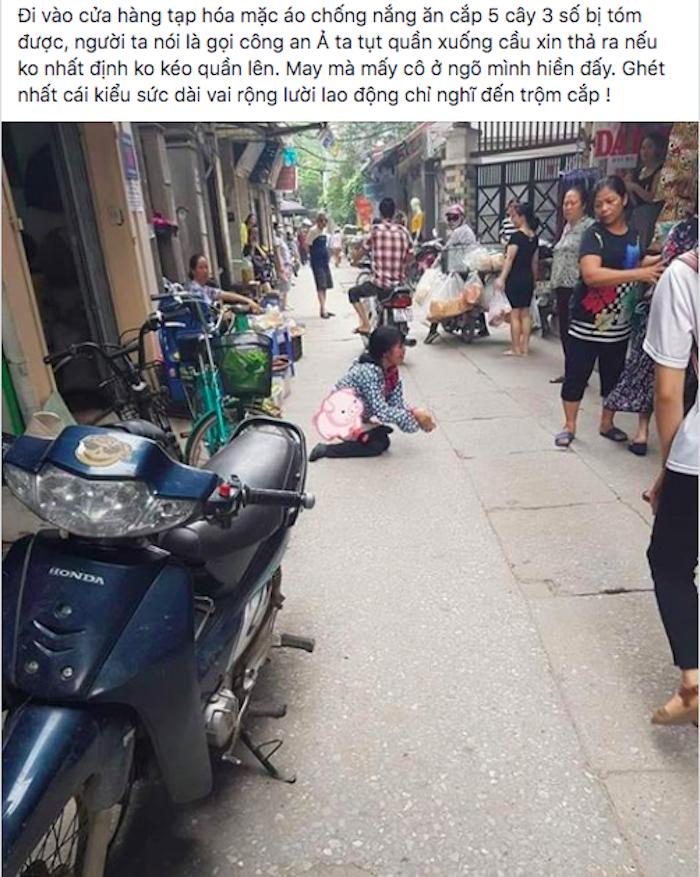 Ăn cắp thuốc lá bị phát hiện, người đàn bà tụt quần ăn vạ khiến dân mạng bức xúc-1