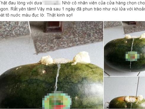 Mua phải dưa hấu... 'sủi bọt như núi lửa', mẹ bỉm sữa khiến hội chị em khiếp vía