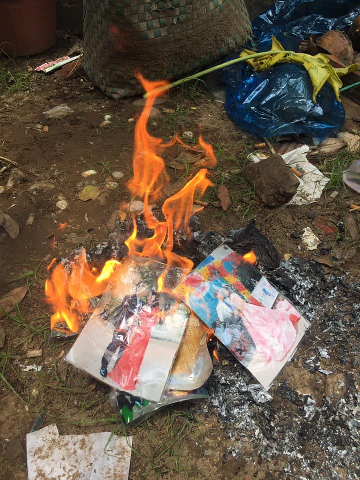 Xôn xao clip vợ đốt ảnh cưới như mớ rác sau ly hôn chỉ vì người thứ ba của chồng...-5