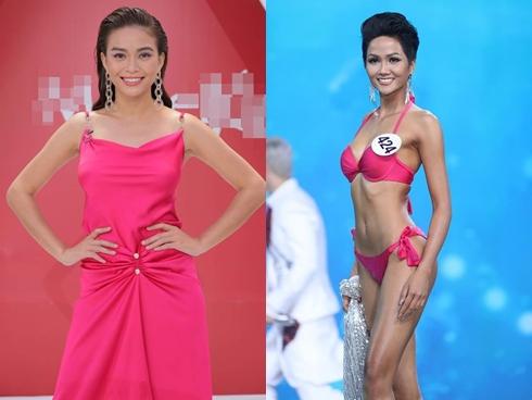 Cùng da nâu mặc màu hồng, H'Hen Niê được khen nức nở - Mâu Thủy bị fan chê hết cỡ
