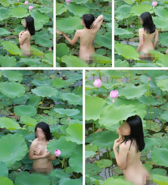Đầu tuần đã nóng nực, dân tình lại phát rồ với bộ ảnh cô gái ở Hà Nội cởi sạch khoe thân dưới hồ sen-2