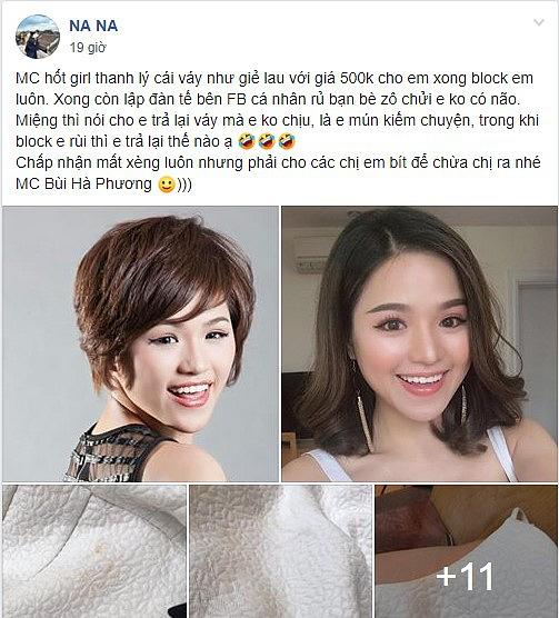 Nữ MC xinh đẹp bị tố thanh lý váy như giẻ lau còn đăng đàn chửi khách là ai?-1