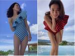 Nhìn Xa Thi Mạn diện 2 bộ áo tắm cùng kiểu chỉ khác màu, ai nghĩ 'chị đại TVB' đã U50 rồi?