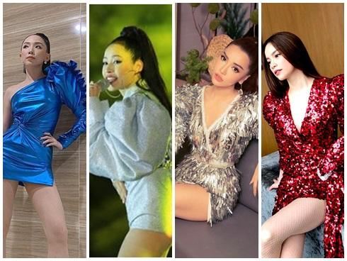 Sao Việt lăng-xê váy áo tay bồng 'lực sĩ': Chi Pu bị chê 'cô bé đô con' - Bích Phương, Hồ Ngọc Hà lại được khen tới tấp