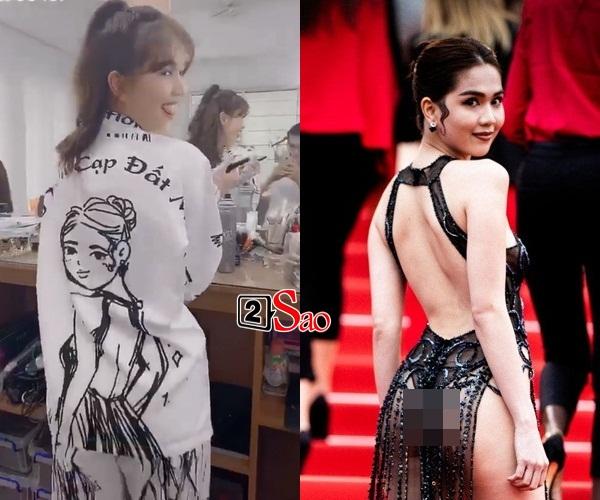 KHIÊU CHIẾN kiểu Ngọc Trinh: Gây shock bằng trang phục vừa mô tả scandal tại Cannes, vừa quảng bá phát ngôn cạp đất-3