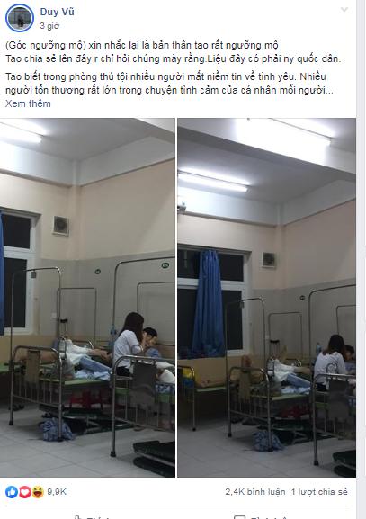 Chăm bạn trai gãy chân trong viện, bức ảnh bình thường như cân đường hộp sữa lại khiến dân tình xuýt xoa-1