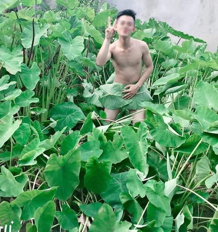 Giữa bão chụp ảnh hoa sen, lại xuất hiện chàng trai khoe thân ở bãi khoai nước khiến dân mạng cạn lời-3