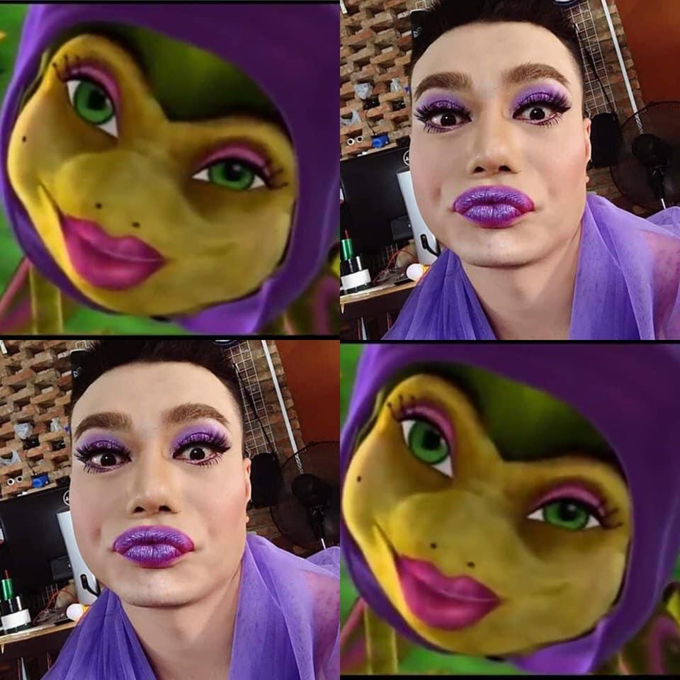 SAO MAKE OVER: Huyền Baby mặt y chang tượng sáp - khóc thét với màn trang điểm của Lê Dương Bảo Lâm-2