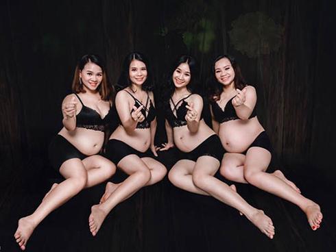 HOT nhất MXH chiều nay: 4 chị em ruột ở Nghệ An khiến người xem kinh ngạc khi khoe ảnh cùng nhau mang bầu