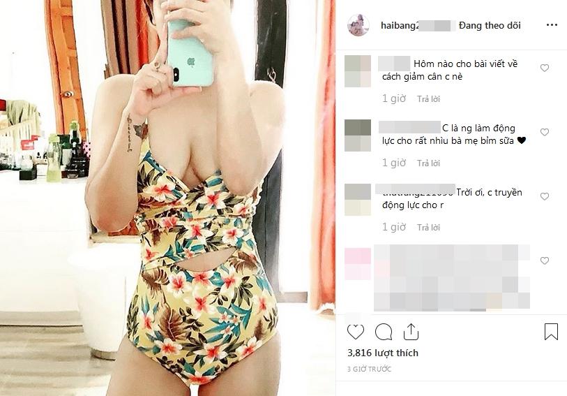 Bà mẹ 3 con Hải Băng khoe vóc dáng thon gọn chỉ sau 21 ngày lâm bồn khiến team bỉm sữa sợ... hết vía-2