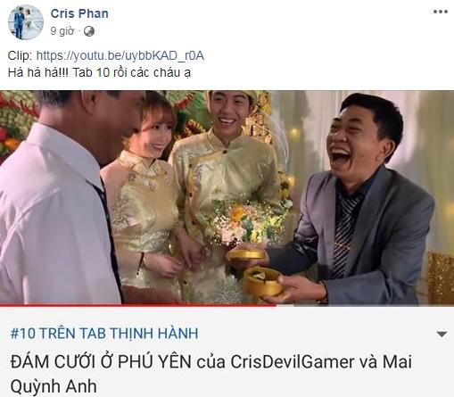 Thánh cơ hội Cris Phan mải mê đám cưới vẫn không quên làm Vê lốc nhưng bất ngờ nhất là lượt người xem thu về-3