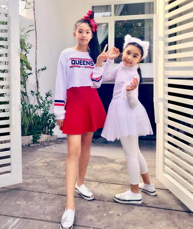 Cao như Hoa hậu, hai con gái của Quyền Linh còn có gout ăn mặc đồng điệu-10