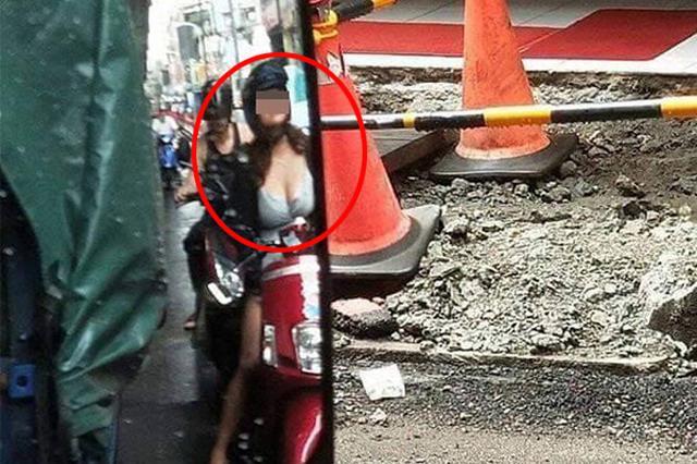 Tài xế đăng ảnh than vãn đường đi liên tục bị đào bới nhưng các thánh soi lại chỉ chú ý đến cô gái với vòng 1 cực đồ sộ phía sau-2