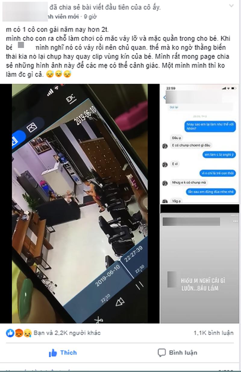 Mẹ bé 2 tuổi tố gã BIẾN THÁI dí sát điện thoại vào vùng kín của con gái, cô người yêu GÂN CỔ cãi chỉ là trêu đùa-1