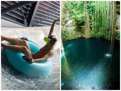 Bơi lội trong giếng thiêng của người Maya cổ đại