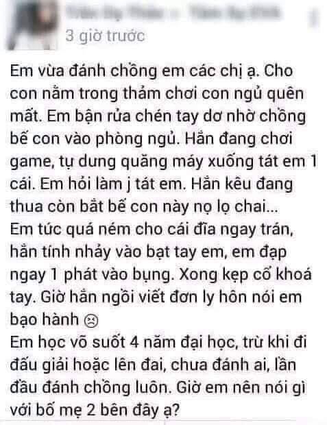 Học võ 4 năm chưa được thực hành, cô vợ uất ức tung chưởng đánh chồng tả tơi rồi lên mạng khoe chiến tích khiến hội chị em thích thú-2