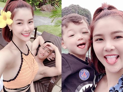 Mặc scandal sao chép kiểu tóc tình cũ của chồng, Kỳ Hân chưng diện sexy đi nghỉ dưỡng cùng ông xã Mạc Hồng Quân