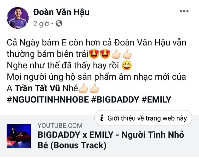 Big Daddy và Emily ra MV mới nhưng chỉ vì chi tiết này fans liên tục gọi tên Đoàn Văn Hậu-1