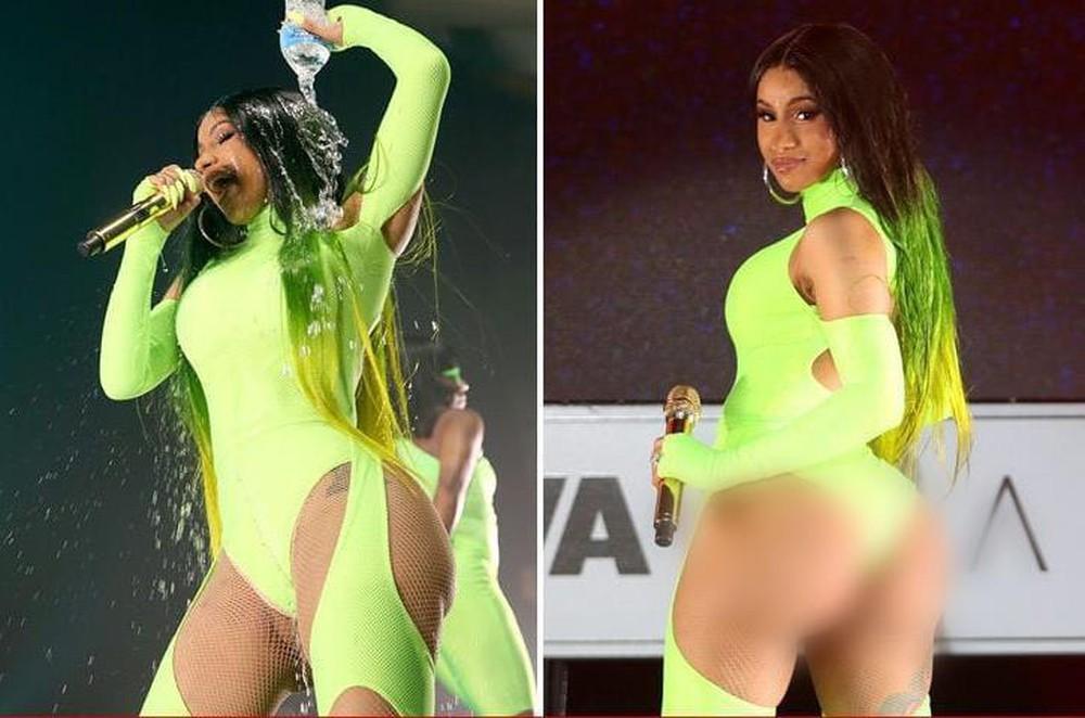 Trước sự cố bục quần lộ bàn tọa trên sân khấu, Cardi B nhiều lần lên đồ phản cảm không đỡ nổi-9