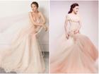 LẠ THAY: Mẫu váy cưới mới của Đàm Thu Trang khiến nhiều người liên tưởng đến Hồ Ngọc Hà làm cô dâu