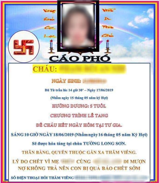 PHẪN NỘ nhìn công ty tài chính ghép ảnh bé gái 5 tuổi vào CÁO PHÓ để đòi nợ-2