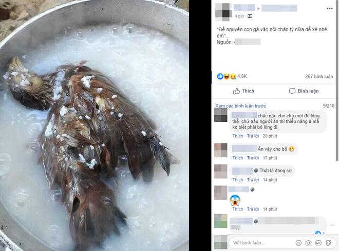 Vợ để cả con gà ngã vào nồi cháo, chồng vừa nhìn thấy đã xanh mắt khiếp vía, dân mạng thì cười nghiêng ngả-1