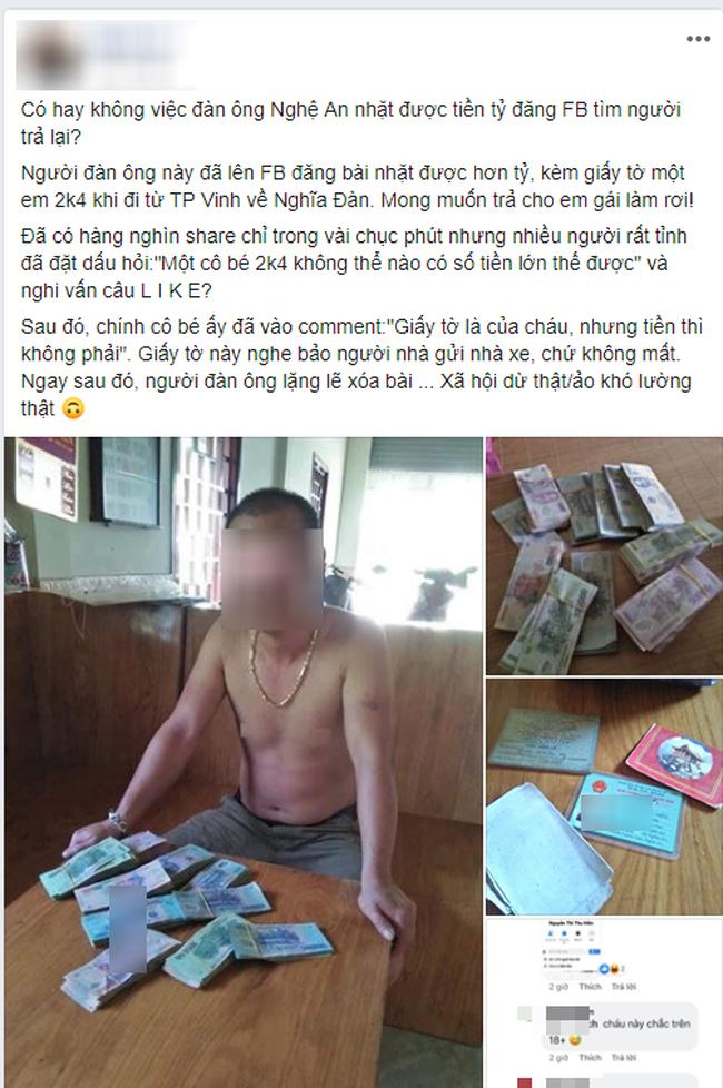 Nhặt được hơn 1 tỷ, người đàn ông Nghệ An đăng facebook tìm chủ nhân và cái kết... sốc không tưởng-1