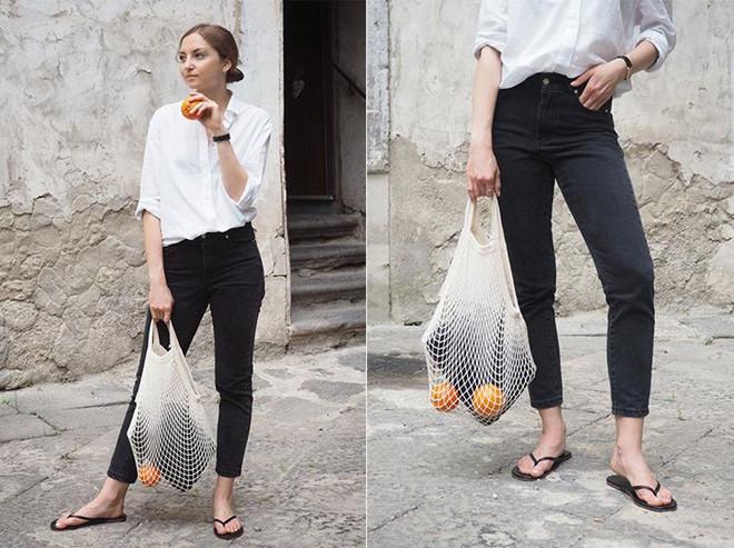 Phối trang phục sang chảnh với dép xỏ ngón thế nào?-2