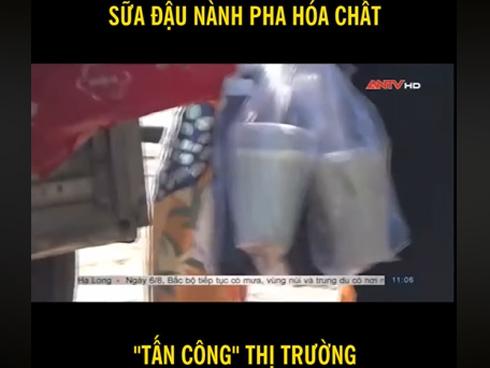 Video: Sữa đậu nành làm từ hóa chất khiến người xem rùng mình, còn ai dám uống?