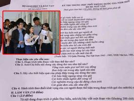 Sốc: Một nam sinh Phú Thọ làm lộ đề thi Ngữ Văn từ sớm Sốc: Một nam sinh Phú Thọ làm lộ đề thi Ngữ Văn từ sớm