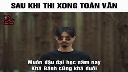 Ảnh chế Đen Vâu 'bó tay' khi nhìn thấy đề thi Toán 2019