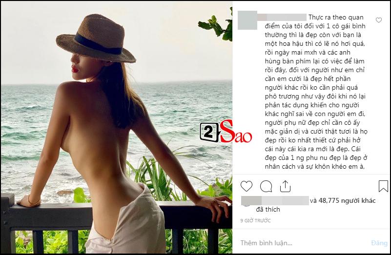 Hoa hậu Kỳ Duyên gây tranh cãi nảy lửa với bức ảnh khoe thân táo bạo nhất từ trước tới nay-6
