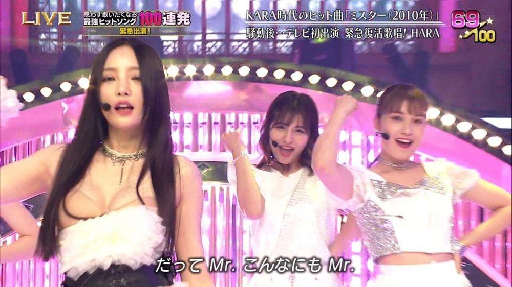 Goo Hara lộ áo ngực ngay lần đầu tiên tái xuất sân khấu sau scandal tự tử-1