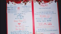 Dân mạng hoang mang trước tấm thiệp 1 chú rể cưới 2 cô dâu là chị em ruột ở Bình Định?