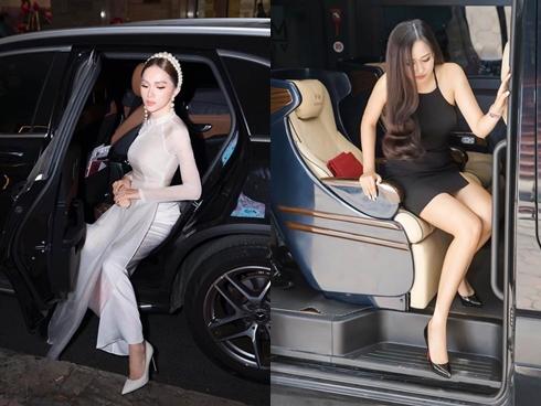 Mai Phương Thúy bước xuống xe cũng thần thái ngời ngời nhưng đến Hương Giang thì khiến fan 'thả tim' không ngớt