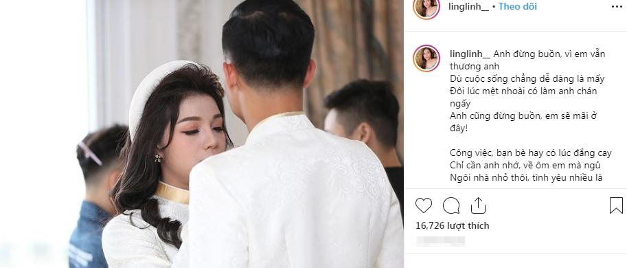 Giữa cơn bão sao lớn chia ly, đôi vợ chồng son Bùi Tiến Dũng - Khánh Linh khiến fan nhốn nháo với lời nhắn xưa nay chưa từng có-2