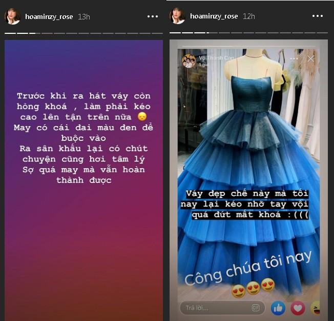 Hòa Minzy gặp sự cố với khóa váy trước khi ra sân khấu-1