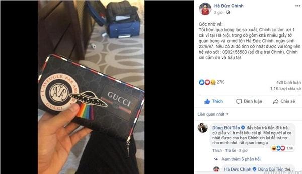 Đức Chinh đăng bài tìm ví thất lạc, hội anh em cây khế tranh thủ cơ hội troll không thương tiếc-1