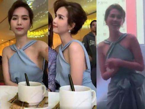 Cùng mặc 1 chiếc váy nhưng trái với livestream lộ ngực xập xệ, Ngọc Trinh tung ảnh lên Facebook gợi cảm đến ngỡ ngàng-9