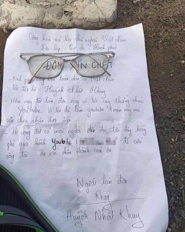 Thanh niên giả vờ nhảy cầu tự tử, để lại ĐƠN XIN CHẾT khiến ai đọc xong cũng... há hốc mồm-5