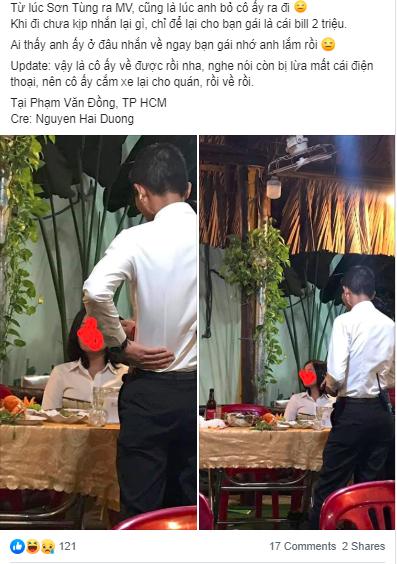 Góc tìm bạn trai lạc: Chàng trai mới quen bỏ bom cô gái cùng với hóa đơn 2 triệu đồng bị dân mạng truy lùng-1