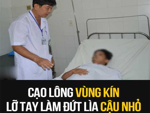 Cạo lông vùng kín, nam thanh niên lỡ tay làm đứt lìa 'cậu nhỏ'