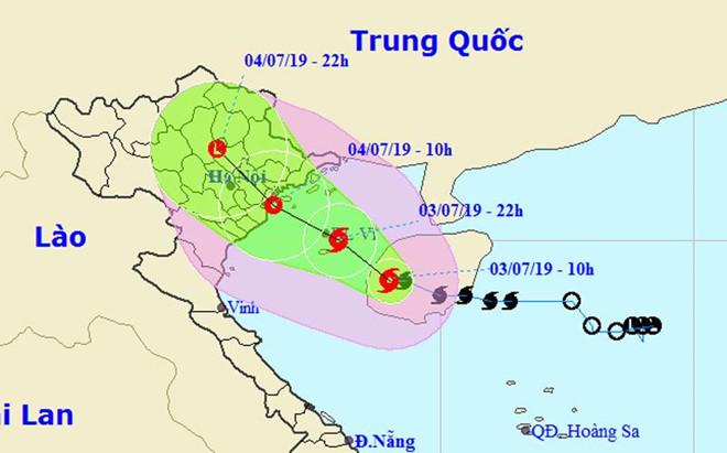 Kịch bản của bão số 2 - Mun khi đổ bộ miền Bắc-1