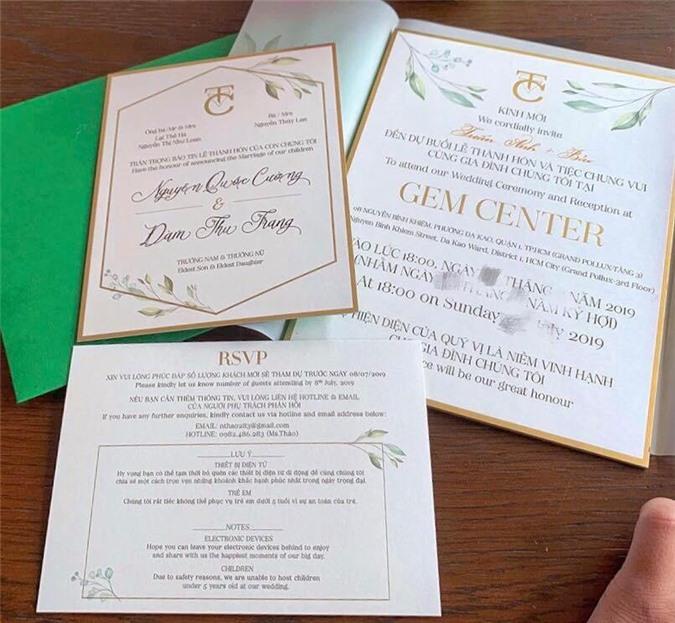 Hé lộ thiệp cưới với yêu cầu khách mời nói không với công nghệ của Cường Đô La - Đàm Thu Trang-2