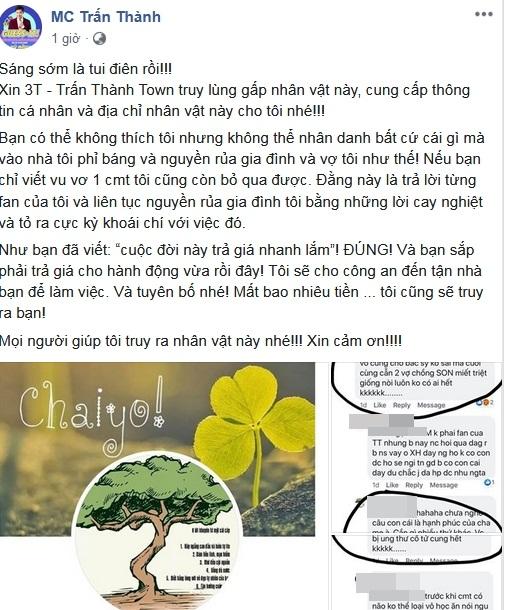 Sau tuyên bố truy tìm kẻ phỉ báng Hari Won, Trấn Thành viết tâm thư dằn mặt loại khẩu nghiệp-2