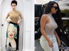 Hà Hồ diện bodysuit giống Kim Kardashian